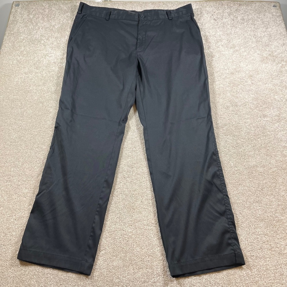 Nike Golf Pants Mens 40x32 Black Dri-FIT Standard Fit Straight Leg Trousers